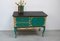 Chippendal Chest of Drawers Console Table in Turquoise Green + Sahara-Yellow, 1960s, Image 2