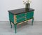 Chippendal Chest of Drawers Console Table in Turquoise Green + Sahara-Yellow, 1960s 6