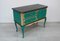 Chippendal Chest of Drawers Console Table in Turquoise Green + Sahara-Yellow, 1960s 5