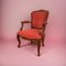 Red Cabriolet Armchairs, 1950, Set of 2 3
