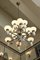 Art Deco 15-Arm Chandelier with Alabaster Bowls and Illuminated Cones, 1990s 4