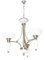 Lámpara de araña Art Déco de tres brazos con cuencos de alabastro y conos iluminados, años 90, Imagen 1
