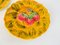 Platos con frutas de mayólica en amarillo de Sarreguemines, década de 1880. Juego de 2, Imagen 3