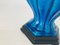 Table Lamp in Crackled Enamelled Blue Ceramic, France, 1970s 5