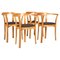 Dining Chairs in Beech and Leather from Farstrup, 1960s, Set of 4 1