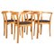 Dining Chairs in Beech and Leather from Farstrup, 1960s, Set of 4, Image 1