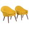 Lounge Chairs in Yellow Model 187 attributed to Hans Olsen for Hallingdal from Kvadrat, 1950s, Set of 2 1