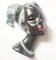 Mid-Century Wall Ceramic Sculpture Woman Face Mask, Germany, 1968 6