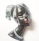 Mid-Century Wall Ceramic Sculpture Woman Face Mask, Germany, 1968, Image 7