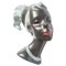 Mid-Century Wall Ceramic Sculpture Woman Face Mask, Germany, 1968 1