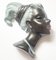 Mid-Century Wall Ceramic Sculpture Woman Face Mask, Germany, 1968, Image 2