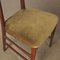 Chaises Vintage en Bois de Teck & Assise Rembourrée en Tissu Mousse, 1960s, Set de 4 4