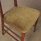 Vintage Chairs in Teak Wood & Padded Seat Foam Cloth, 1960s, Set of 4 4