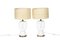 20th Century White and Matte Opaline Lamps, Set of 2 1