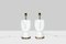 20th Century White and Matte Opaline Lamps, Set of 2 2
