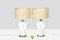 20th Century White and Matte Opaline Lamps, Set of 2 7
