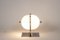 Table Lamp in Polished and Opaline Metal, 1970s 2