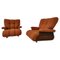 Mid-Century Modern Orange Armchairs, Italy, 1960s, Set of 2, Image 2