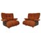Mid-Century Modern Orange Armchairs, Italy, 1960s, Set of 2 1