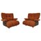 Orange Mid-Century Sessel, Italien, 1960er, 2er Set 1