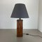 Grande Lampe de Bureau Tiki Hollywood Regency en Bois Foncé, Italie, 1970s 2