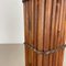 Large Hollywood Regency Dark Wooden Tiki Table Light, Italy, 1970s 9