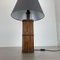 Lámpara de mesa Tiki Hollywood Regency grande de madera oscura, Italia, años 70, Imagen 3