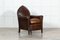 19th Century English Gothic Leather Armchair, 1870s, Image 2