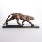 Art Deco Muskulöser Art Deco Muskulöser Panther aus Bronze mit Messingbeschlägen, 1930er 2