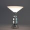 Art Deco Table Lamp on Stepped Glass Base with Original Opal Glass Coolie Shade 2