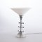 Art Deco Table Lamp on Stepped Glass Base with Original Opal Glass Coolie Shade 1