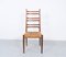 Teak & Wicker Dining Chairs with Ladder Back, 1960s, Set of 4, Image 8