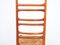 Sillas de comedor de teca y mimbre con respaldo de escalera, años 60. Juego de 4, Imagen 12