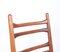 Teak & Wicker Dining Chairs with Ladder Back, 1960s, Set of 4 15