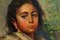 Giovanni Faliero, Porträt eines Mädchens, Öl auf Leinwand, 1990er, Gerahmt 3