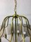 Vintage Copper Chandelier with Smoke Colored Glass Panels, 1970s 2