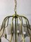 Vintage Copper Chandelier with Smoke Colored Glass Panels, 1970s, Image 2