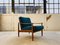 Scandinavian Modern Easy Chair in Teak & Upholstered with Hallingdal by Goldfeder, 1960s 8