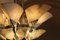 Art Deco Chandelier with Beak Shaped Alabaster Bowls and Silver Matt Metal, 1990s 21