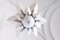 Art Deco Kronleuchter mit schnabelförmigen Schalen aus Alabaster und Silber Matt Metall, 1990er 8