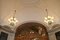 Art Deco Chandelier with Beak Shaped Alabaster Bowls and Silver Matt Metal, 1990s, Image 12