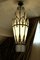 Long Art Deco Octagonal Chandelier with Glass and Black Metal Mount, 1990s, Image 7