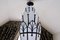Long Art Deco Octagonal Chandelier with Glass and Black Metal Mount, 1990s 4