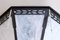 Lámpara de araña Art Déco octogonal con soporte de vidrio y metal negro, años 90, Imagen 5