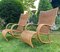 Large Mid-Century Rattan and Wicker Garden Lounge Chairs, 1970s, Set of 2 2