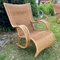 Large Mid-Century Rattan and Wicker Garden Lounge Chairs, 1970s, Set of 2 5
