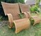 Large Mid-Century Rattan and Wicker Garden Lounge Chairs, 1970s, Set of 2, Image 4