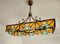 Chandelier in Bronzed Metal and Pounded Glass from Poliarte, 1970s, Image 11