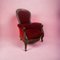 Crimson Red Armchair, 1960s 2