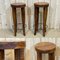 Vintage Indian Teak Stools, 1980s, Set of 2 2